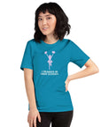 Unisex aqua Milk Sandwich T-shirt with "I Peaked in High School" design, perfect blend of comfort and style for any casual occasion.