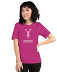 Unisex berry Milk Sandwich T-shirt with "I Peaked in High School" graphic, perfect blend of comfort and style for everyday wear.